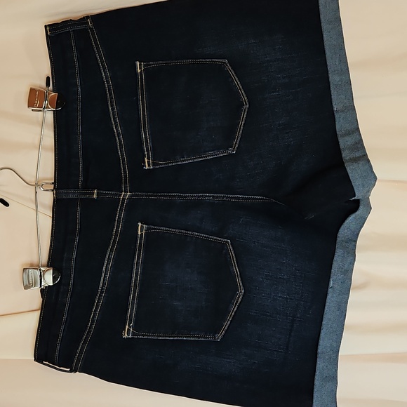 Sonoma Rolled Hem Dark Wash Denim Shorts Women's 16W Jean Casual Summer Stretch - Picture 3 of 8